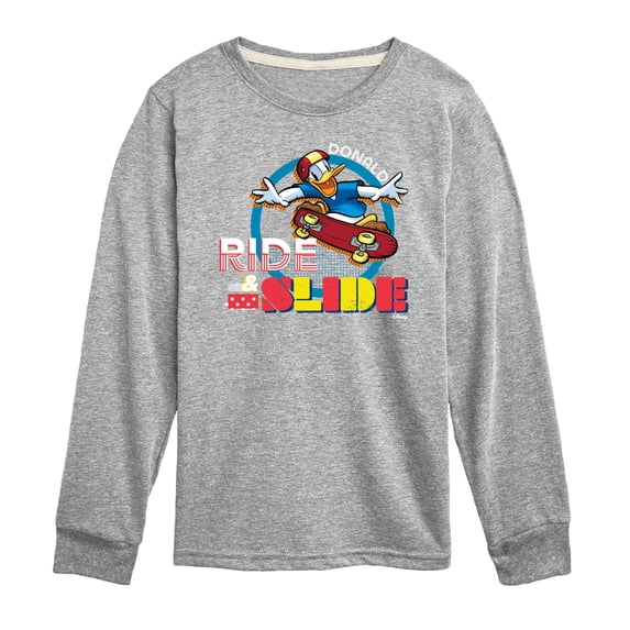 Disney - Standard Sports - Ride & Slide with Donald - Youth Long Sleeve Graphic T-Shirt