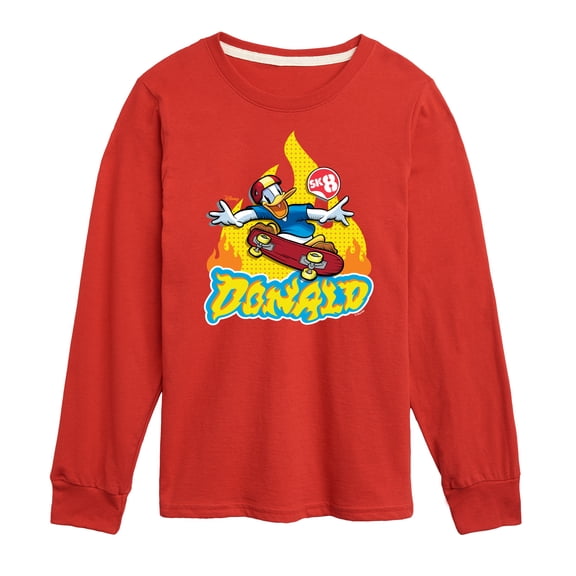 Disney - Standard Sports - SK8 with Donald - Youth Long Sleeve Graphic T-Shirt