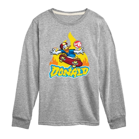 Disney - Standard Sports - SK8 with Donald - Youth Long Sleeve Graphic T-Shirt