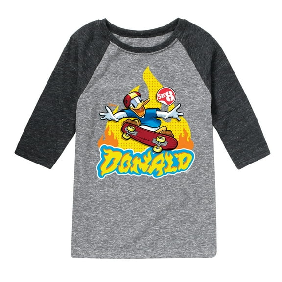 Disney - Standard Sports - SK8 with Donald - Youth Raglan Graphic T-Shirt
