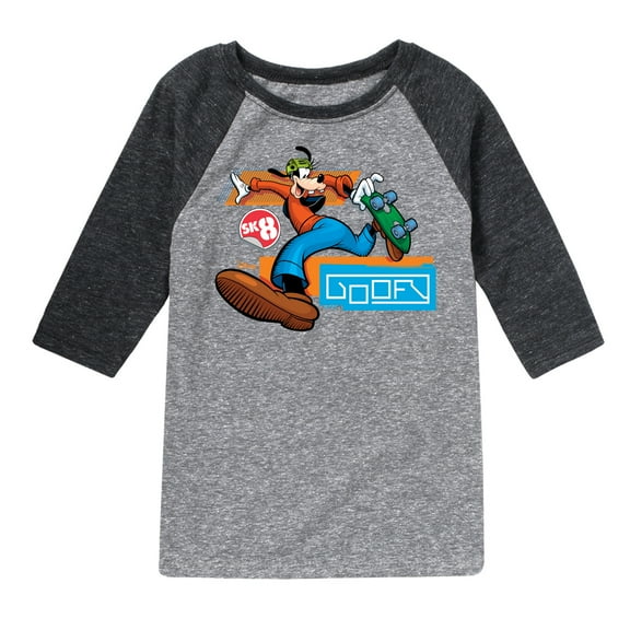 Disney - Standard Sports - SK8 with Goofy - Youth Raglan Graphic T-Shirt