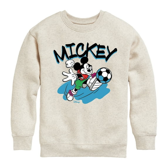 Disney - Standard Sports - Soccer Mickey - Youth Crewneck Fleece Sweatshirt