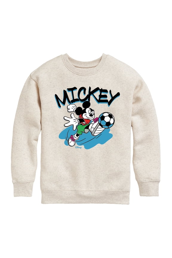 - Standard Sports - Soccer Mickey - Youth Crewneck Fleece Sweatshirt