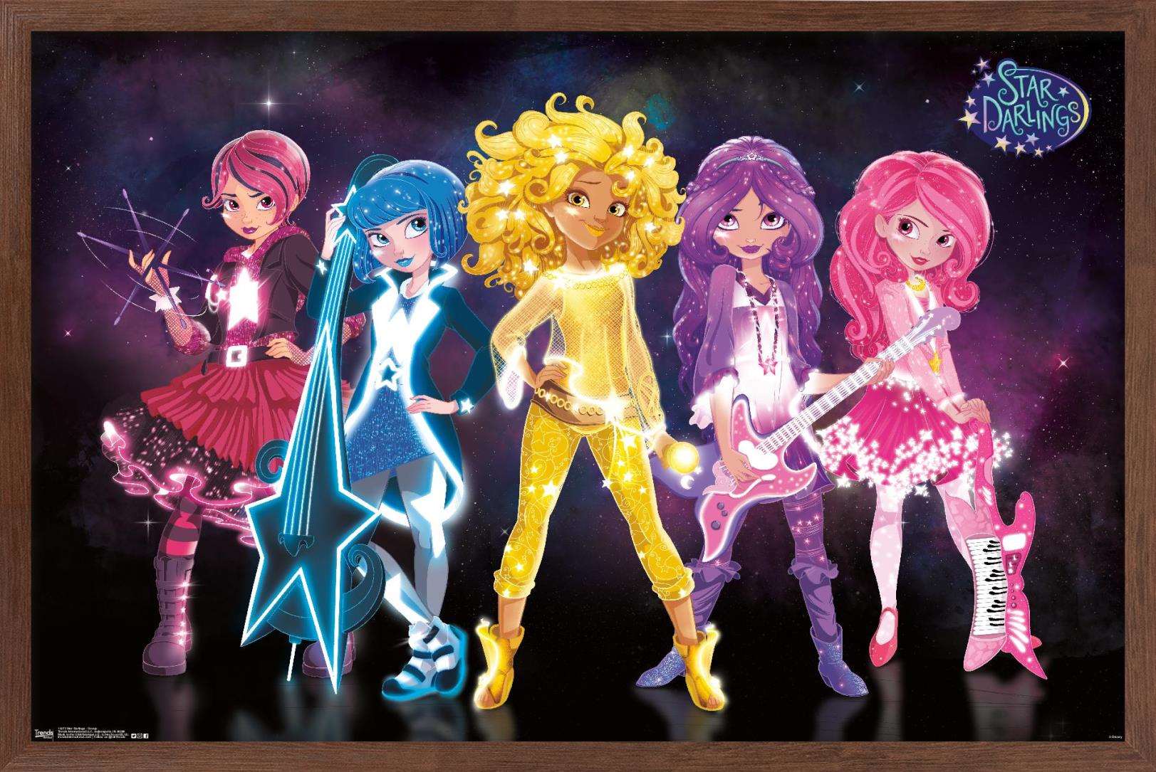 Disney Star Darlings - Group Wall Poster, 14.725" x 22.375", Framed