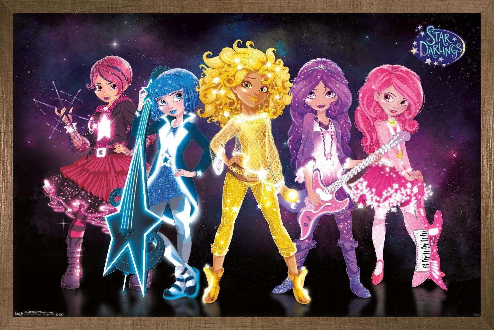 Disney Star Darlings - Group Wall Poster, 22.375" x 34", Framed