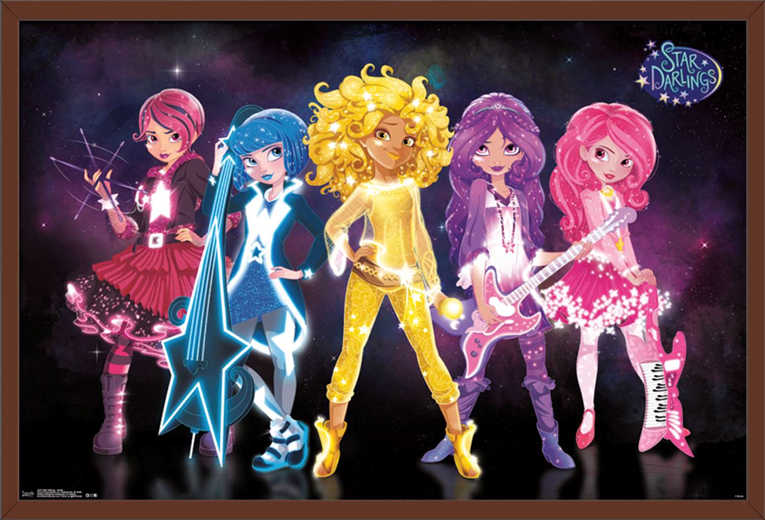 Disney Star Darlings - Group Wall Poster, 22.375" x 34", Framed
