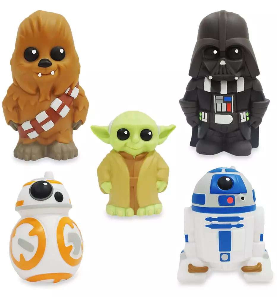 Disney Star Wars Bath Set Bucket Bath Toy Darth Vader Chewbacca Yoda R2 D2 BB 8