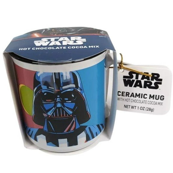 Disney Star Wars Darth Vader Ceramic Coffee Mug w/ Hot Chocolate Cocoa Mix