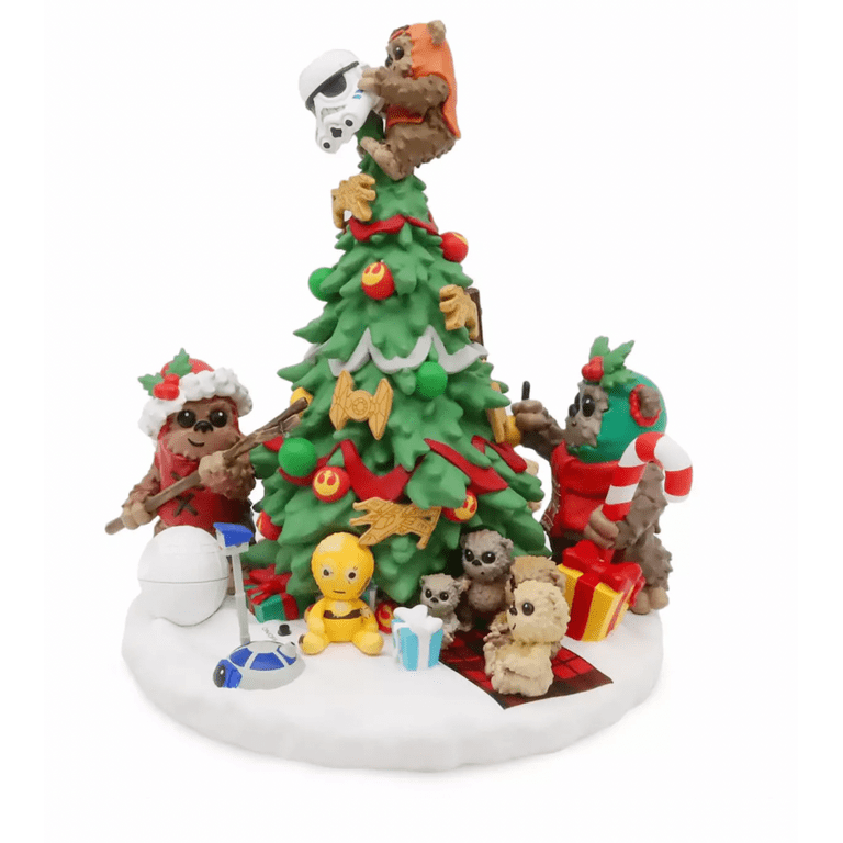 Disney Star Wars Ewok Musical Christmas Tree Figurine New
