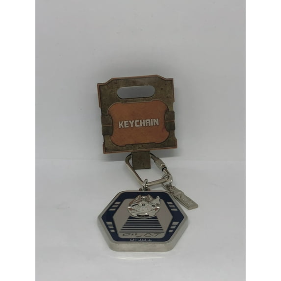 Disney Star Wars Galaxy Edge Black Spire Millennium Falcon Pilot Keychain New