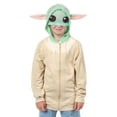 thumbnail image 1 of Disney Star Wars Hoodie Boys' Grogu Zip Up Hooded Sweatshirt, 1 of 5