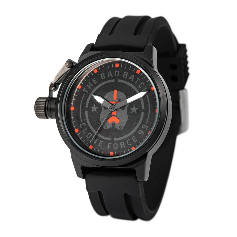 Disney Star Wars Hunter Clone trooper Men s Black Alloy Crown Protector Watch 1 Pack