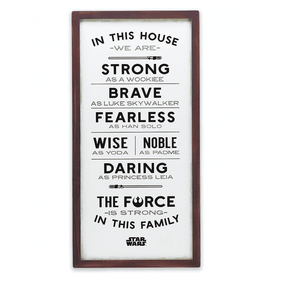 Disney Star Wars In This House We Are Strong Brave Wall Decor New with Box