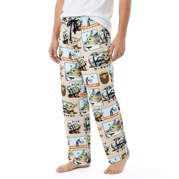 Disney Star Wars Pajama Pants The Mandalorian and Grogu Comic Panel Sleepwear