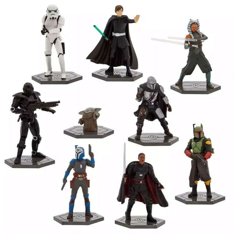 Disney Star Wars The Mandalorian Action Figure Set, 9 Pieces