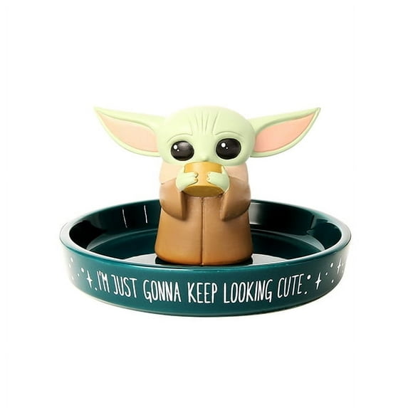 Disney Star Wars The Mandalorian Grogu 3D Ceramic Trinket Tray Jewelry Ring Holder Gift Dish