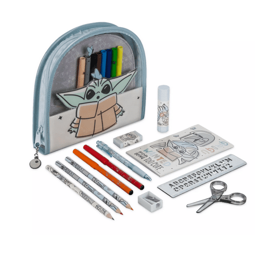 Disney Star Wars: The Mandalorian Grogu Zip-Up Stationery Kit New with Tag