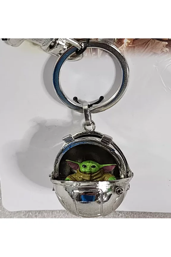 Star Wars The Mandalorian Grogu in Pram Figural Keychain