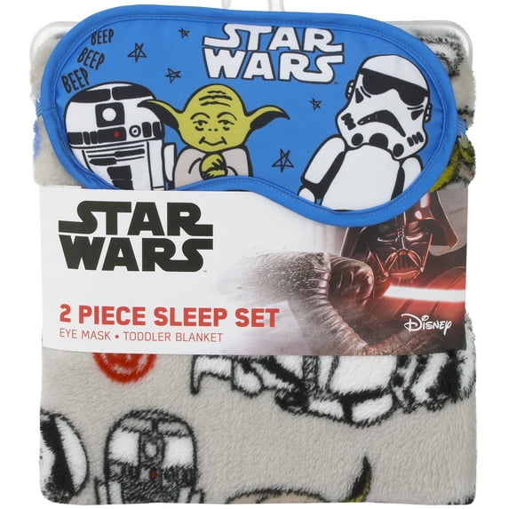 Disney Star Wars Toddler Blanket and Sleep Mask Set