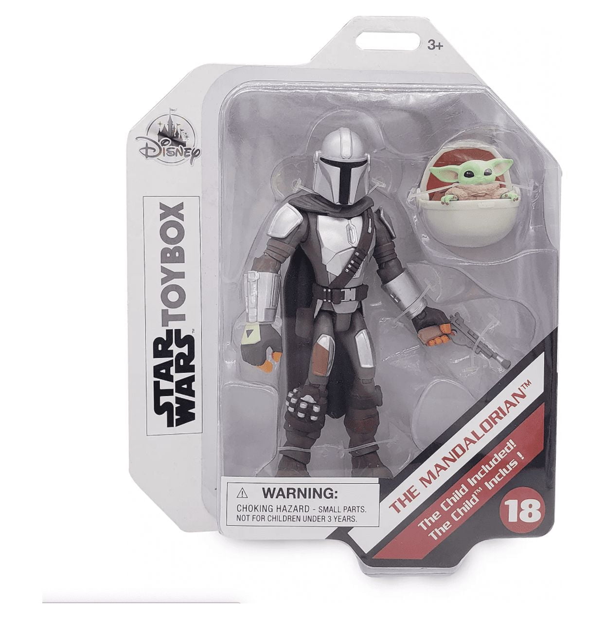 Disney Star Wars Toybox Collectible Toddler Boba Fett, The Child Action Figure, Plastic, 5" x 5"