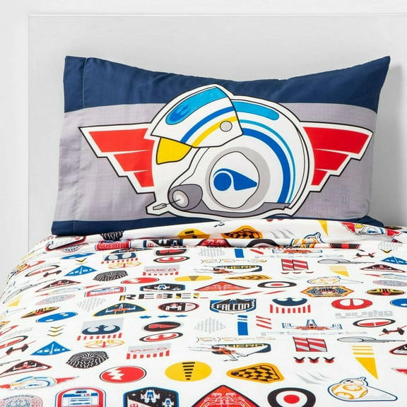 Disney Star Wars White Fly Boy Microfiber Sheet Set, Full Bed Sheets