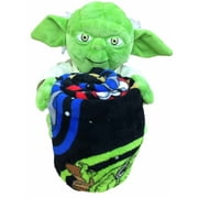 Disney Star Wars Yoda Throw Blanket & Stuffed Action Figure 2 Pc Set