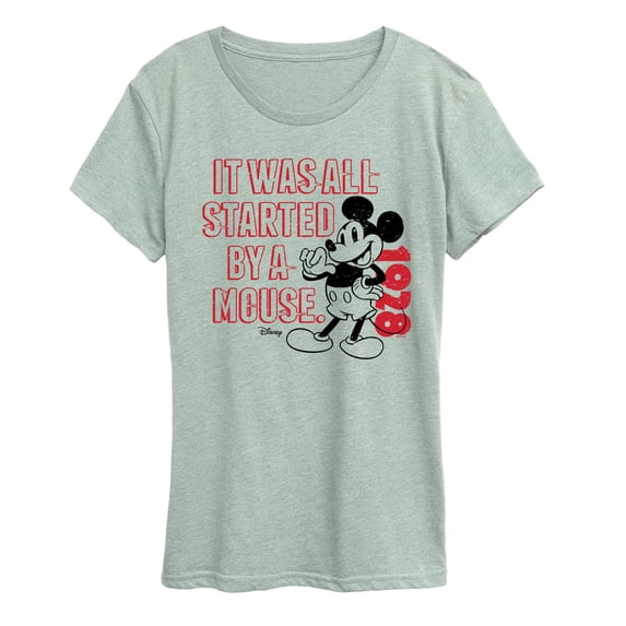 Disney - Started By Mouse Women's Short Sleeve Graphic T-Shirt