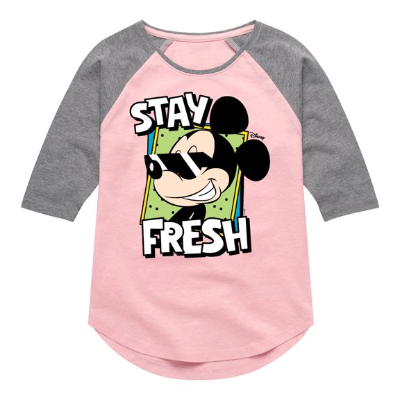 Disney - Stay Fresh - Toddler & Youth Girls Raglan Graphic T-Shirt