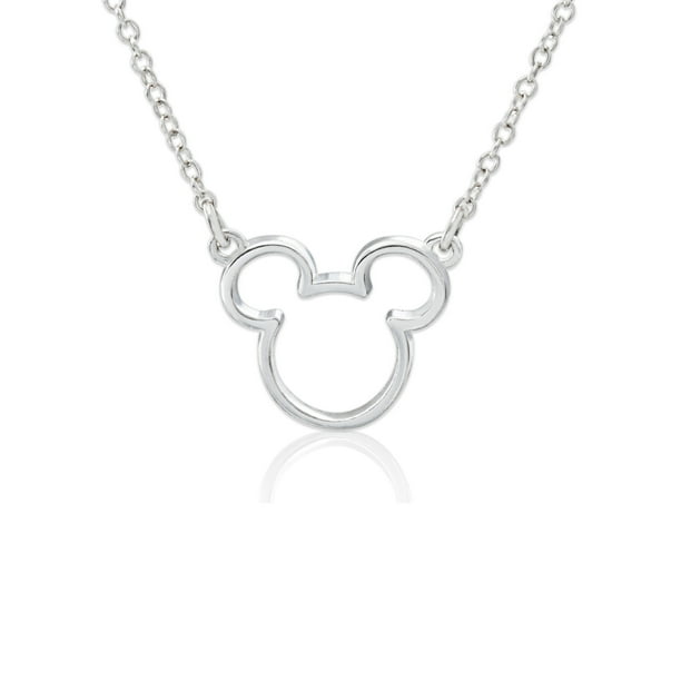 Disney Sterling Silver Mickey Mouse Necklace with Chain