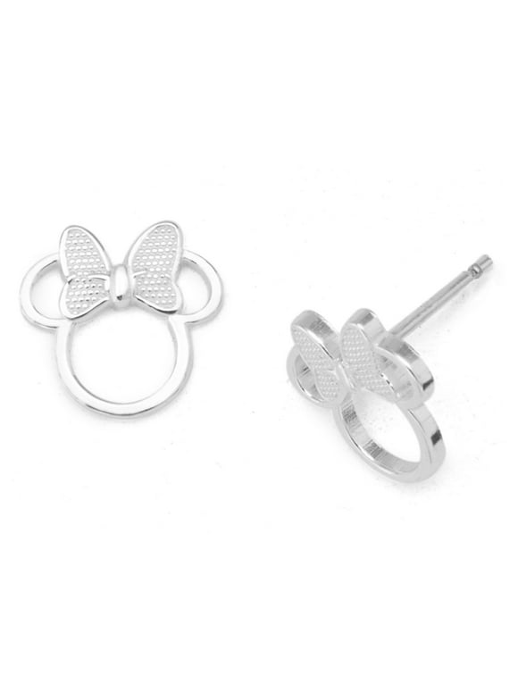 Disney Sterling Silver Minnie Mouse Stud Earrings