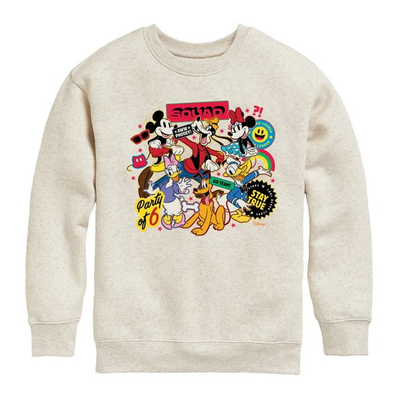 Disney - Sticker Group - Youth Crewneck Fleece Sweatshirt
