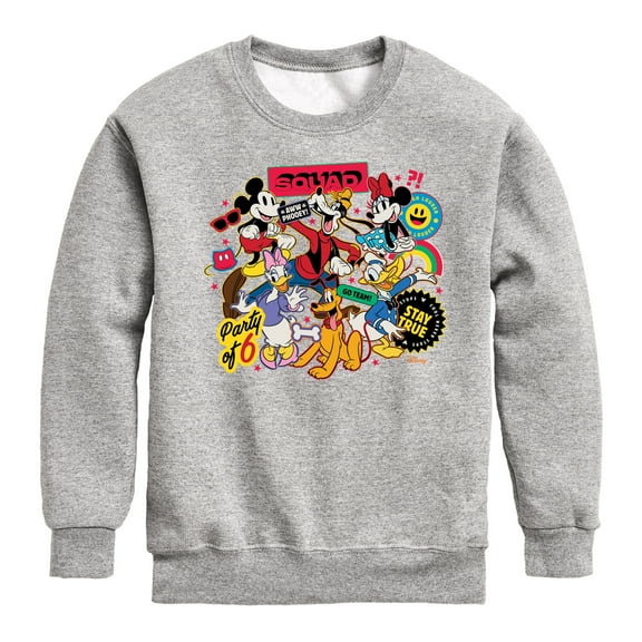 Disney - Sticker Group - Youth Crewneck Fleece Sweatshirt