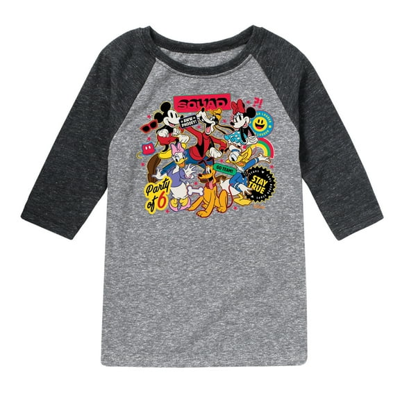 Disney - Sticker Group - Youth Raglan Graphic T-Shirt