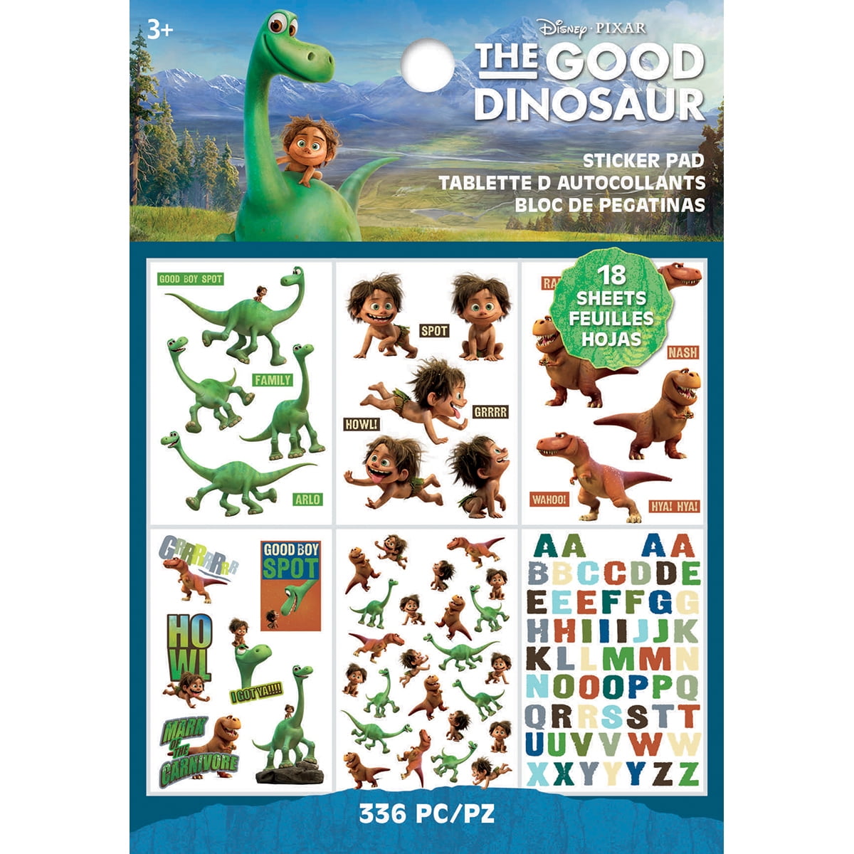 Disney Sticker Pad 18 Sheetsthe Good Dinosaur