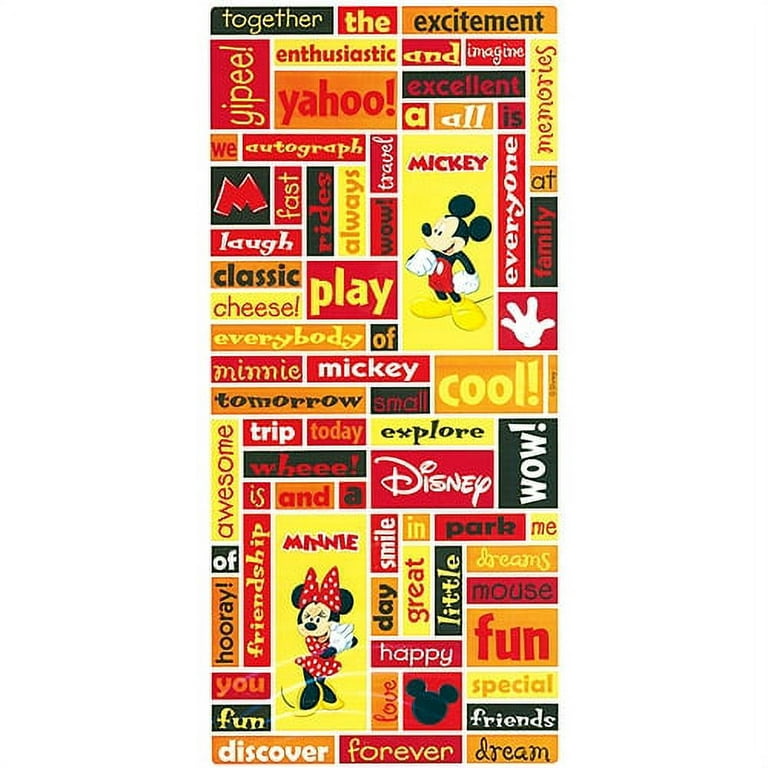 Disney Stickers/Borders Packaged - Mickey Phrases 