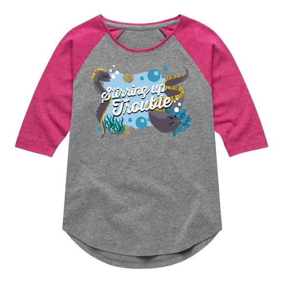 Disney - Stirring Up Trouble - Toddler & Youth Girls Raglan Graphic T-Shirt