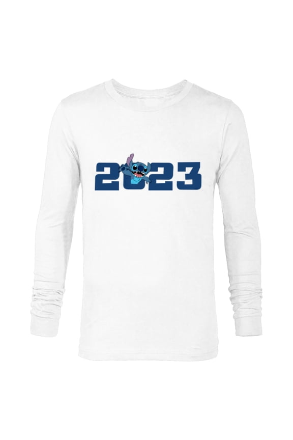 Stitch 2023 Celebration 100th Anniversary New Year - Long Sleeve T-Shirt for Men - Customized-White