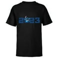thumbnail image 1 of Disney Stitch 2023 Celebration 100th Anniversary New Year - Short Sleeve T-Shirt for Kids - Customized-Black, 1 of 5