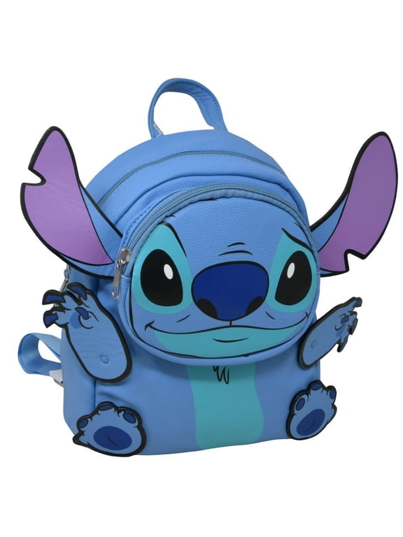 Disney Stitch 3D 10 Inches Mini Deluxe Backpack with 1 Front pocket