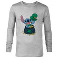 thumbnail image 1 of Disney Stitch 4-Leaf Clover Pot of Gold St. Patrick's Day - Long Sleeve T-Shirt for Men - Customized-Athletic Heather, 1 of 5