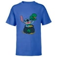 thumbnail image 1 of Disney Stitch 4-Leaf Clover Pot of Gold St. Patrick's Day - Short Sleeve T-Shirt for Kids - Customized-Royal, 1 of 5