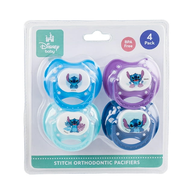 Disney Stitch 4pk Pacifier, BPA FREE
