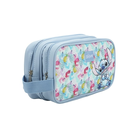Disney Stitch 9" Dual Compartment Toiletry Makeup Bag