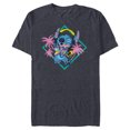 thumbnail image 1 of Disney Stitch ‘90s Vibe Retro Distressed - Short Sleeve Blended T-Shirt for Adults - Customized-Navy Heather, 1 of 5