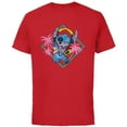 thumbnail image 1 of Disney Stitch ‘90s Vibe Retro Distressed - Short Sleeve Cotton T-Shirt for Adults - Customized-Red, 1 of 5