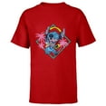 thumbnail image 1 of Disney Stitch ‘90s Vibe Retro Distressed - Short Sleeve T-Shirt for Kids - Customized-Red, 1 of 5