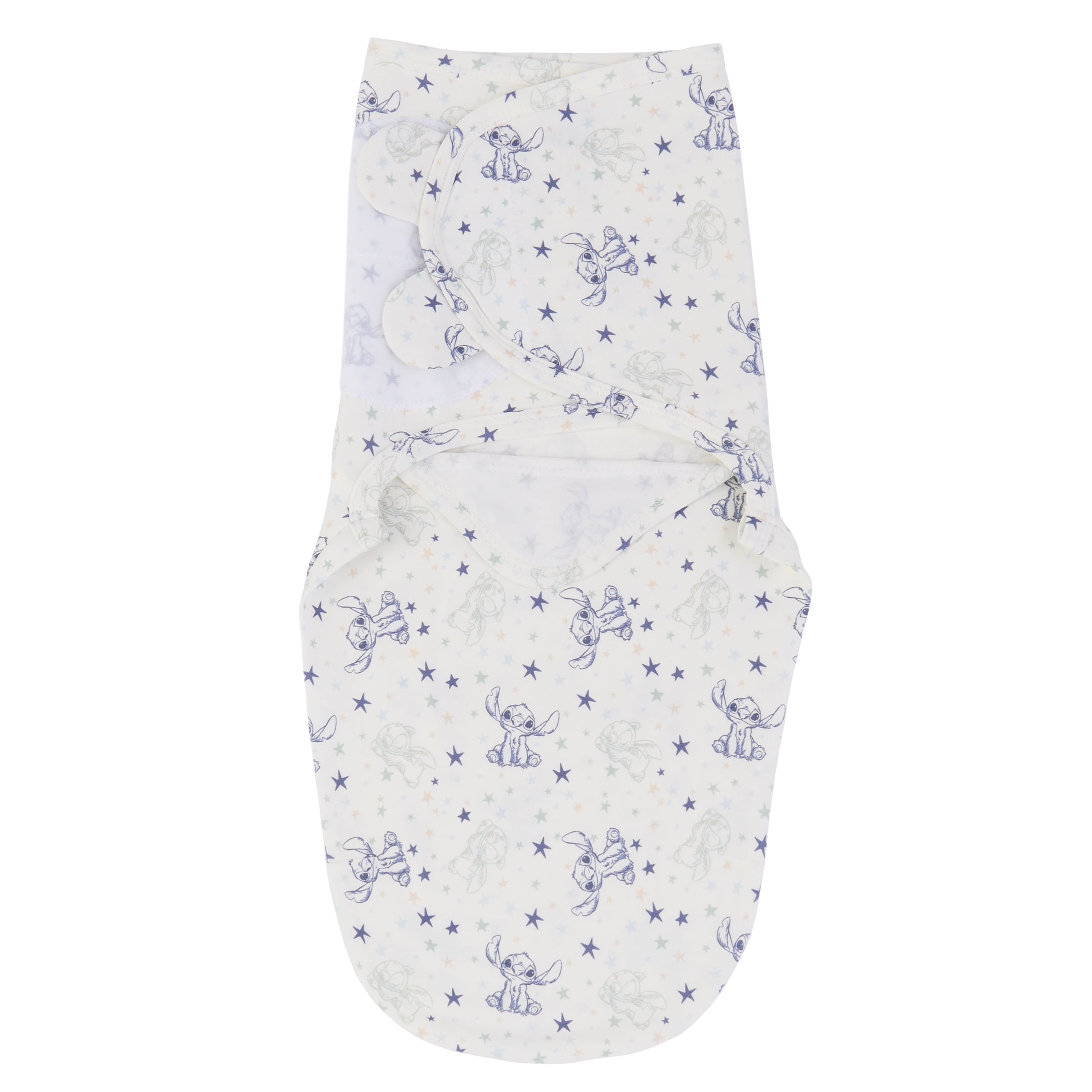 Disney Stitch Adjustable Swaddle Wrap, Blue, infant Boy, Cotton