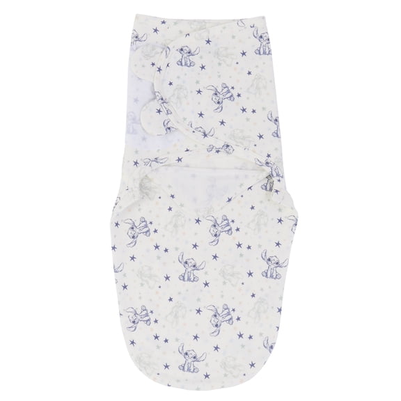 Disney Stitch Adjustable Swaddle Wrap, Blue, infant Boy, Cotton