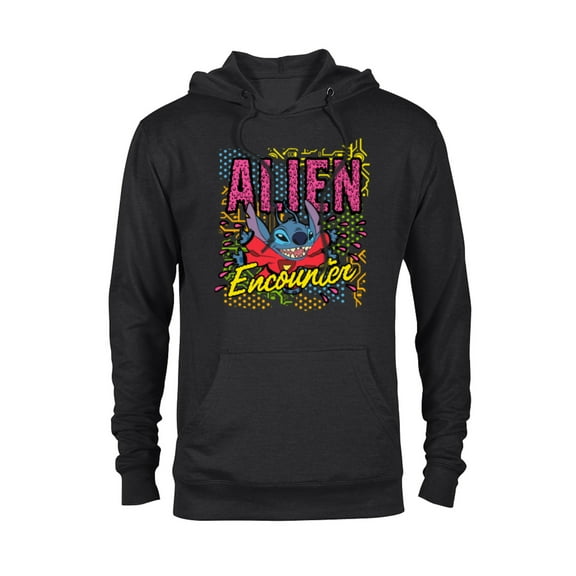 Disney Stitch Alien Encounter - Pullover Hoodie for Adults - Customized-Black