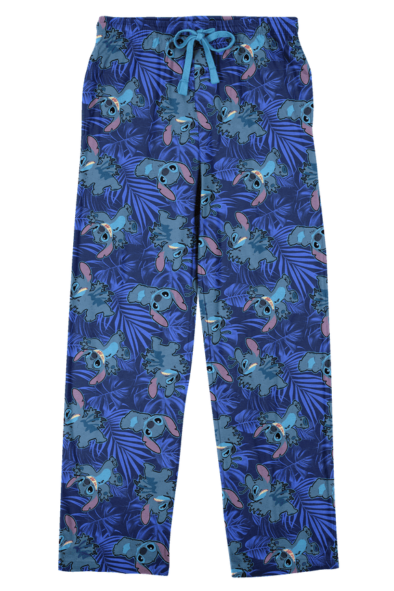 Disney Stitch All-Over Character Print Men's Blue Sleep Pajama Pants XXL